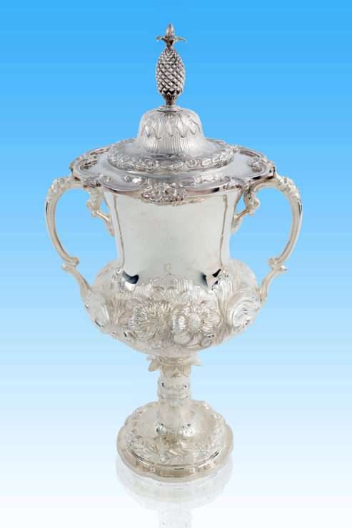 Exquisite Sterling Silver Double Handled Trophy