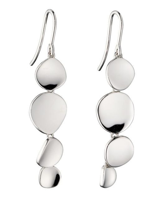 Fiorelli Silver Organic Drop Earrings
