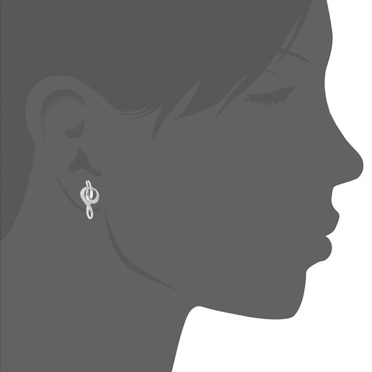 Diamond Set Abstract Style Earrings