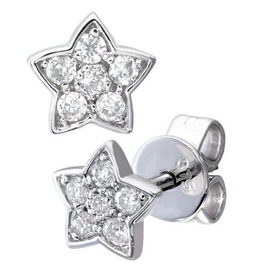 Diamonds Set Star Earrings