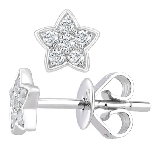 Diamonds Set Star Earrings