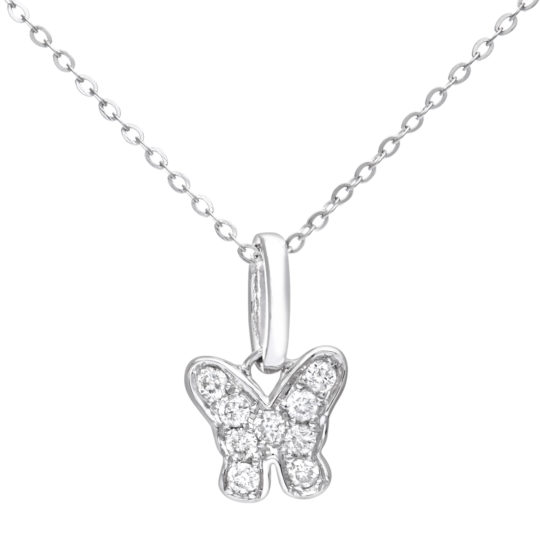 Diamond Set Butterfly Pendant