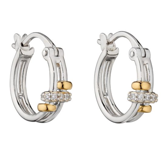 Fiorelli Hoop Silver Earrings CZ Set