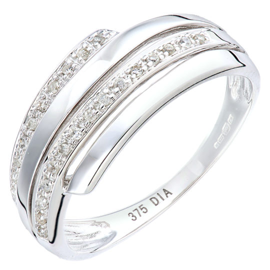 Diamond Set Twist Dress Ring
