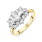 18ct Yellow Gold Diamond Cluster Ring