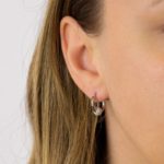 Diamonfire Hoop Earrings With Pave Zirconia Bal