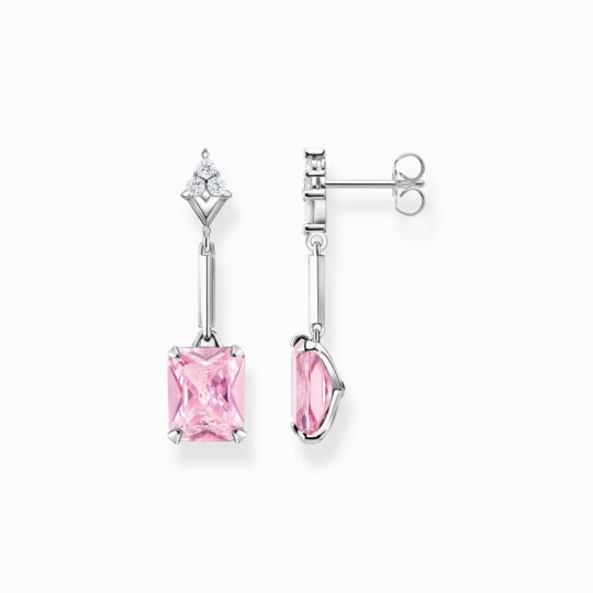 Thomas Sabo Drop Earrings Pink Stone