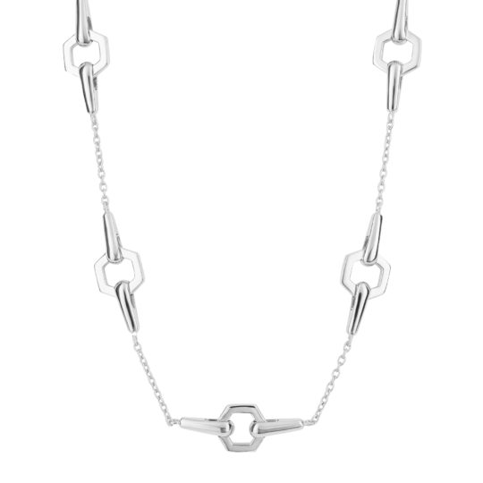 Fiorelli Silver Hexagonal Necklace