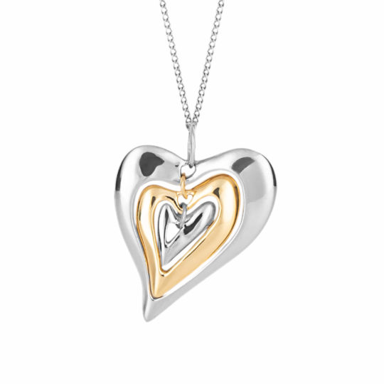 Fiorelli Silver & Gold Plated Heart Pendant
