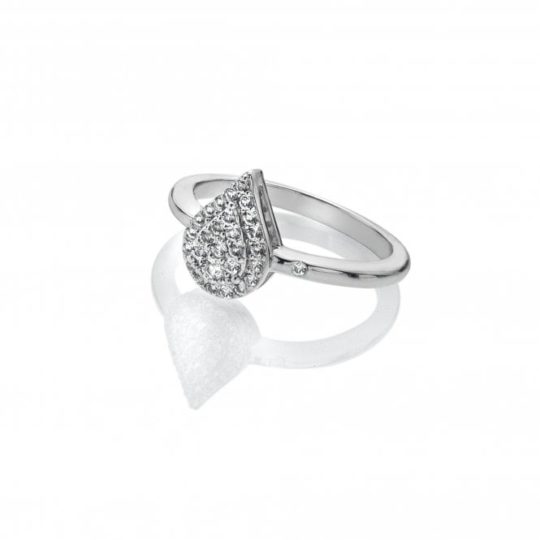Hot Diamonds Glimmer White Topaz Ring Size M