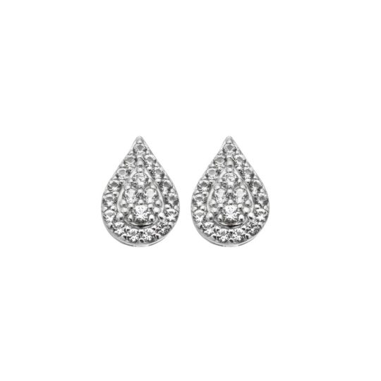 Hot Diamonds Glimmer White Topaz Stud Earrings