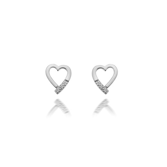 Hot Diamonds Romantic Heart Stud Earrings