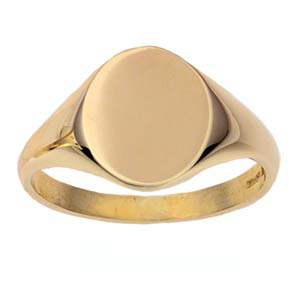 9ct Yellow Gold Oval Signet Ring