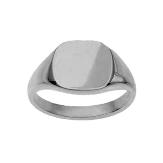 Sterling Silver Cushion Signet Ring