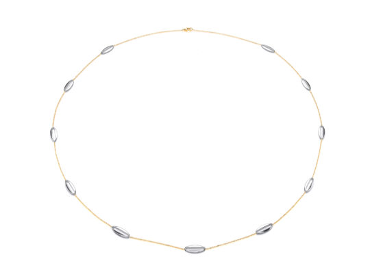 9ct Two Colour Gold Long Necklace