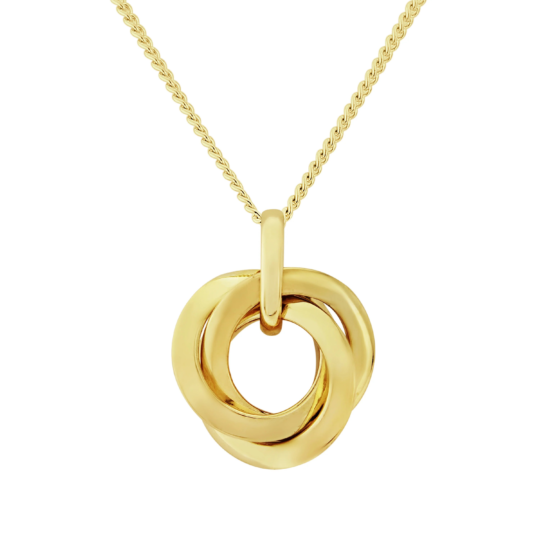 9ct Yellow Gold Large 3 Circle Pendant