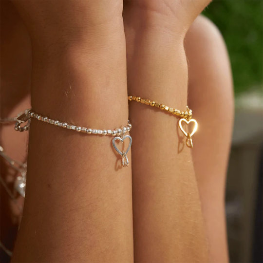 ChloBo Mini Cube Interlocking Love Heart Bracelet