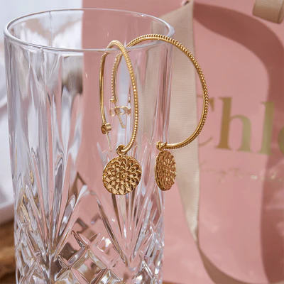 ChloBo Moonflower Hoop Earrings