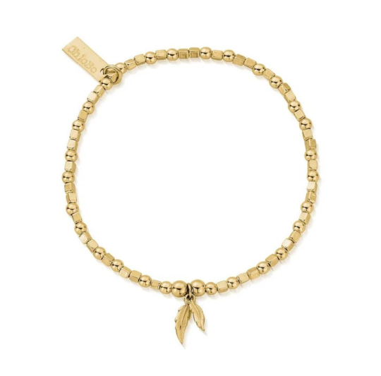 ChloBo Mini Cube Double Feather Bracelet