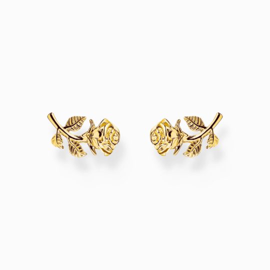 Thomas Sabo Gold Plated Stud Rose Earrings