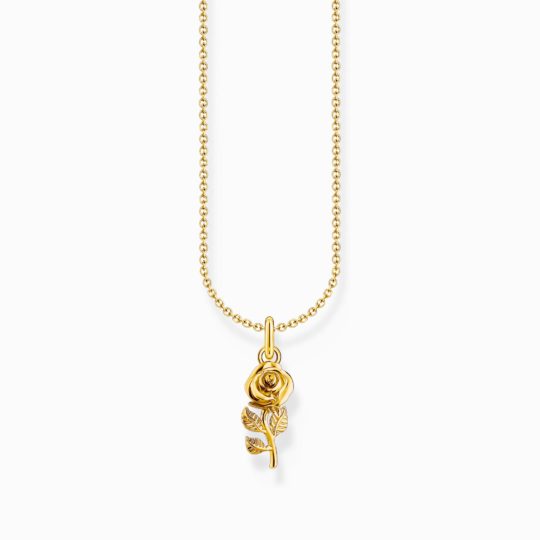 Thomas Sabo Gold Plated Rose Pendant