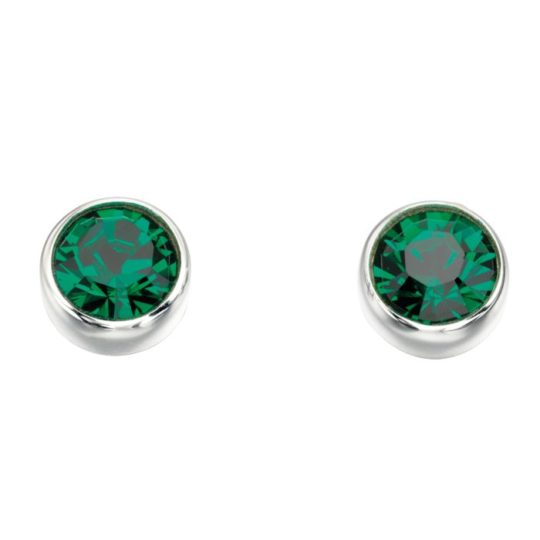 Elements Green Crystal Stud Earrings