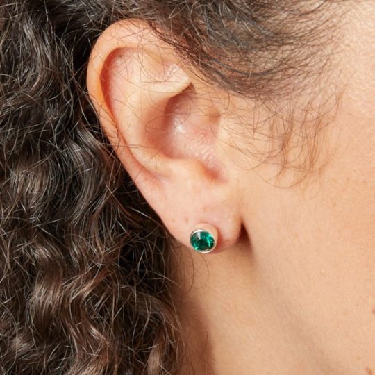 Elements Green Crystal Stud Earrings