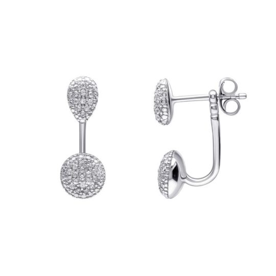 Fiorelli Front & Back Pave Set Earrings