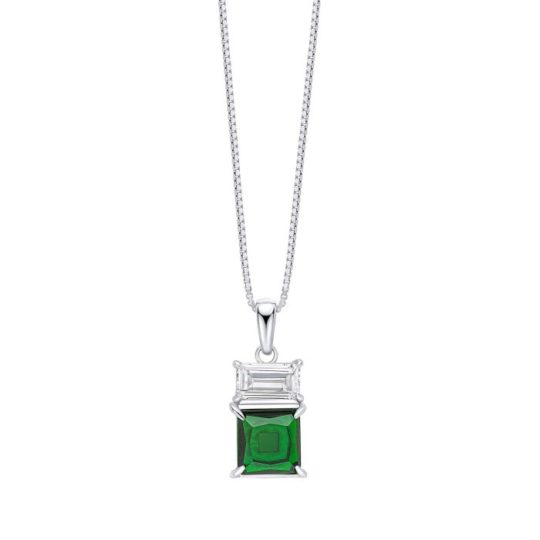 Fiorelli Green CZ Toi et Moi Pendant