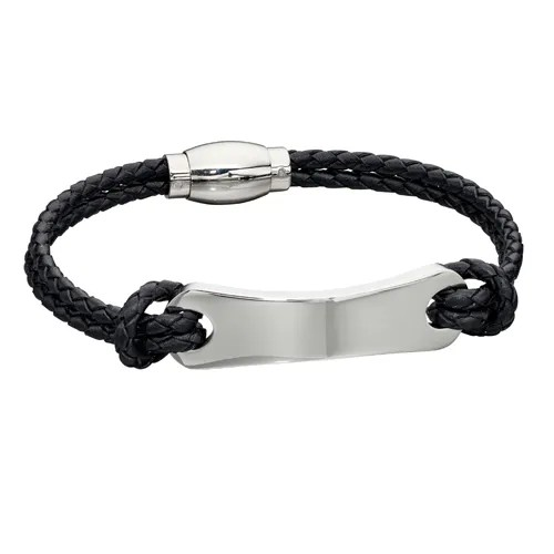 Fred Bennett Black Leather Bracelet