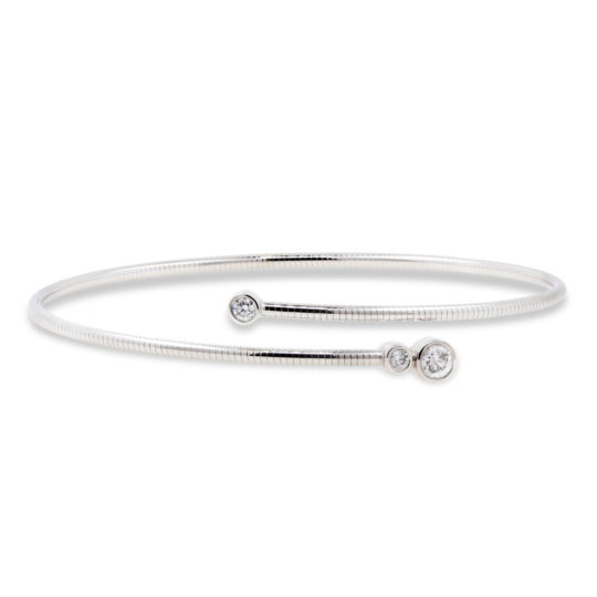 18ct White Gold Diamond Bangle