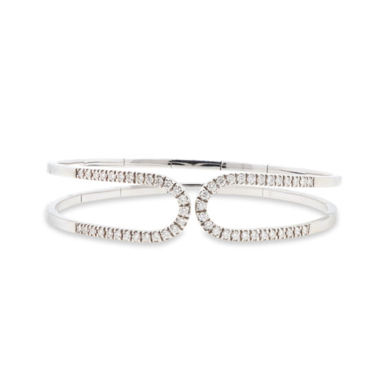 Diamond Set Flexible Bangle