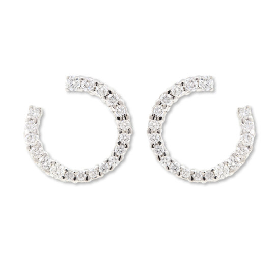 Diamond Twist Circle Earrings